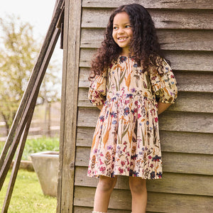 Pink Chicken AUTUMN FLOWERS Girls Brooke Dress