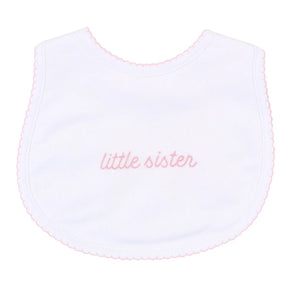 magnolia baby Little Sister Embroidered Bib