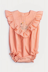 Early Sunday BLUSH SWISS DOBBY Lucy Romper