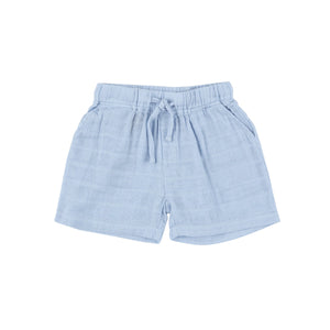 Angel Dear DUSTY BLUE Muslin Pull On Short