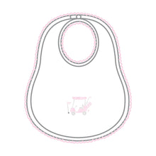 Load image into Gallery viewer, magnolia baby PUTTING AROUND Pink Embroidered Bib
