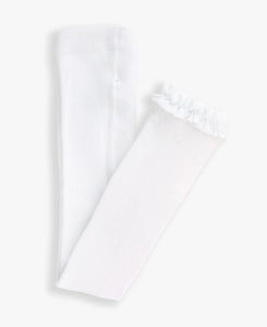 Ruffle Butts WHITE Footless Ruffle Tights