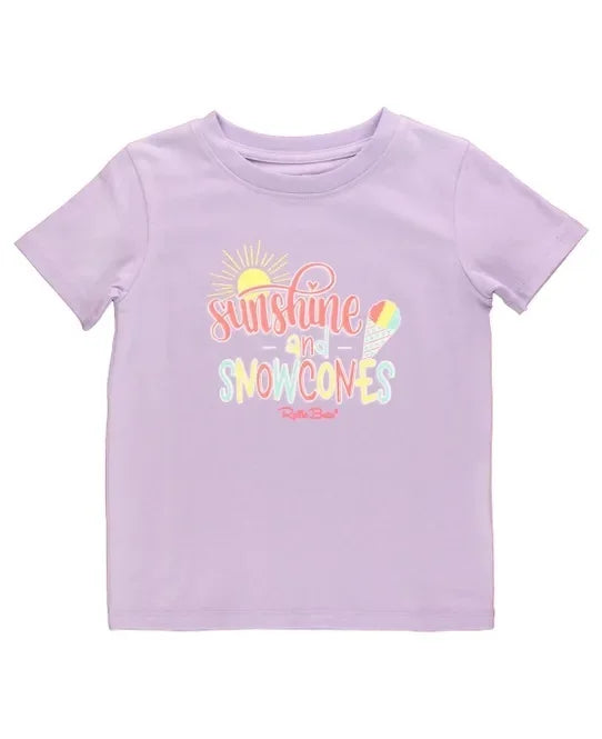 Ruffle Butts SUNSHINE and SNOW CONES Lavender Short Sleeve Tee