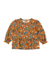 Load image into Gallery viewer, Ruffle Butts GOLDEN HARVEST Knit Puff Long Sleeve Peplum Top
