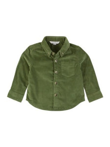 Rugged Butts DUSTY OLIVE Stretch Corduroy Long Sleeve Button Down Shirt