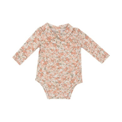 Angel Dear SWEET ROSE CALICO Peter Pan Collar Bodysuit