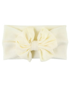 Ruffle Butts IVORY Big Bow Headband