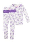 Load image into Gallery viewer, Ruffle Butts PURPLE PRINCESS CASTLE TOILE l/s Pajamas
