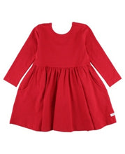 Load image into Gallery viewer, Ruffle Butts RED Knit Long Sleeve Twirl Dress
