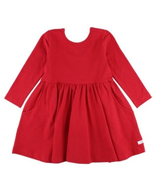 Ruffle Butts RED Knit Long Sleeve Twirl Dress